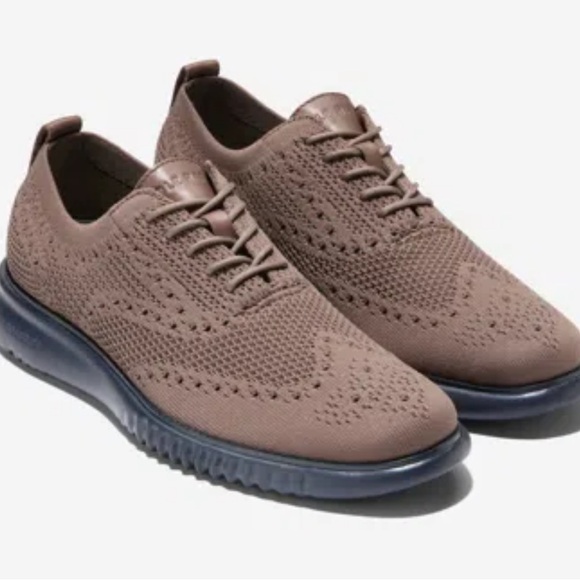 COLE HAAN Men's 2.zerogrand Wingtip Oxford In Ch Lava/blueberry/truffle Size 13